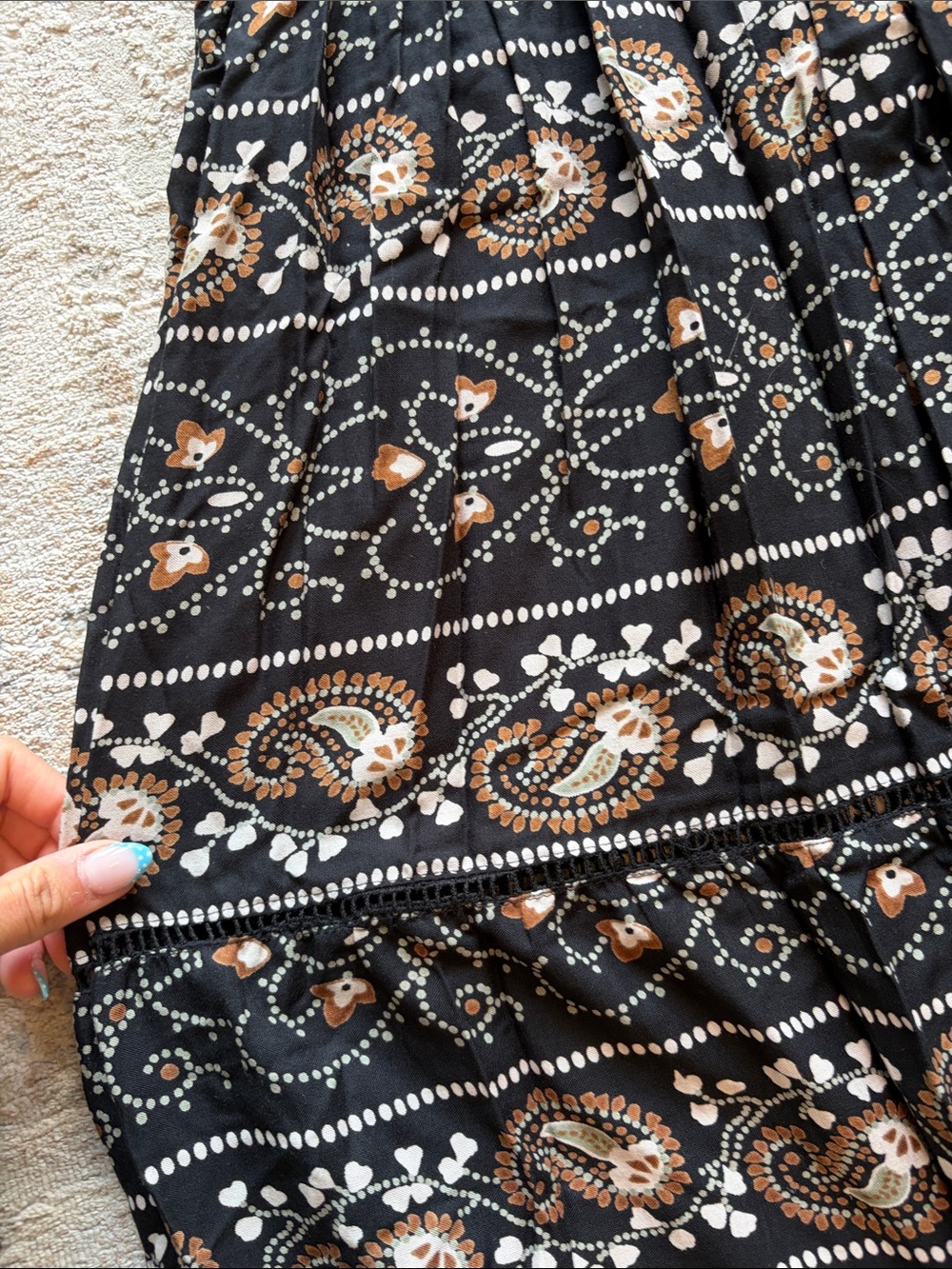 Angie Black Paisley Print Maxi Dress - Picture 4 of 4